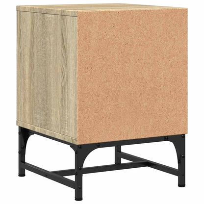Bedside Cabinets with Glass Doors 2 pcs Sonoma Oak 35x37x50 cm
