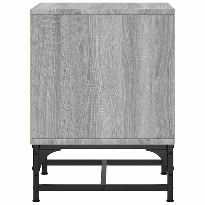 Bedside Cabinet with Glass Door Grey Sonoma 35x37x50 cm