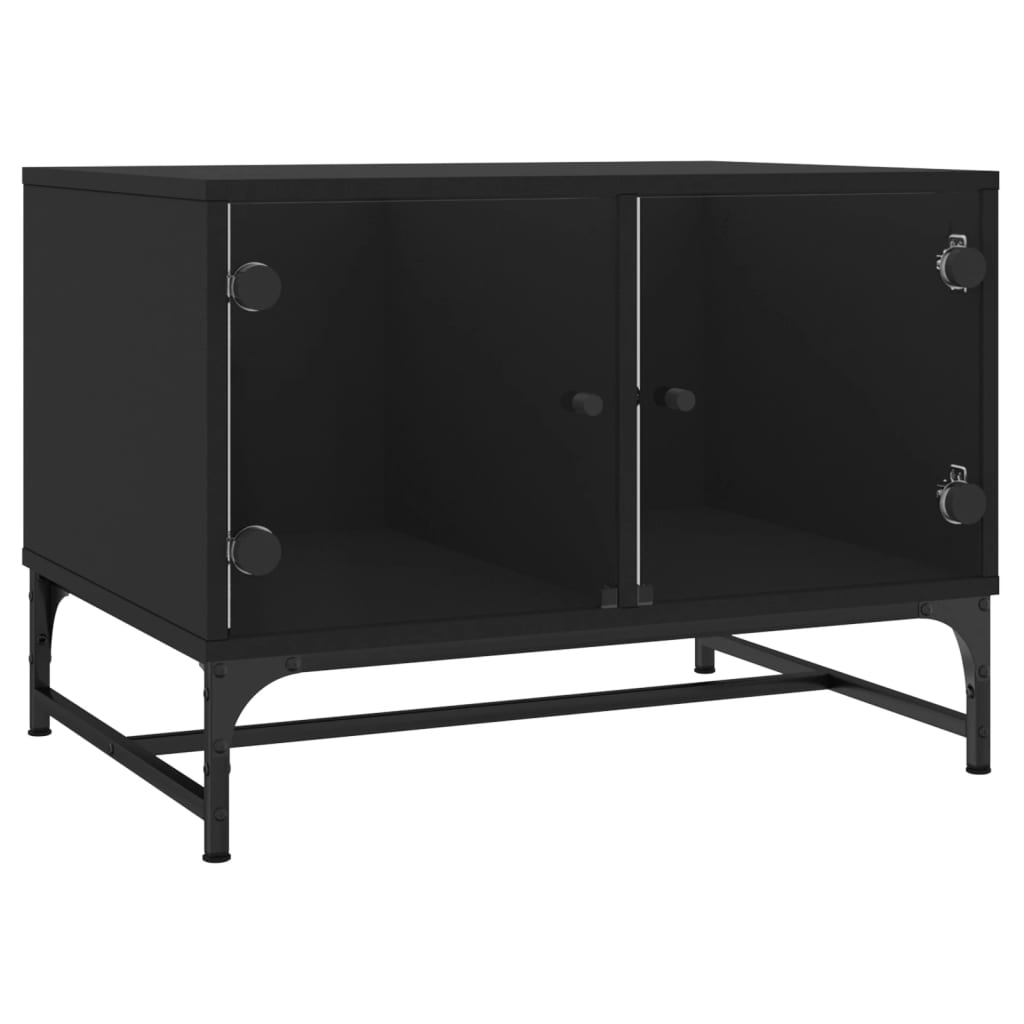 Coffee Table | Black | Engineered wood, glass, steel | Medium