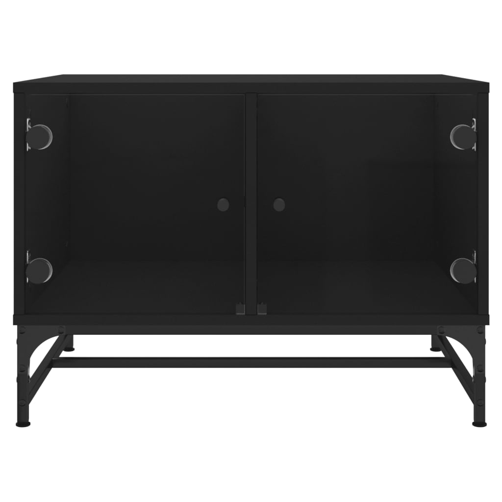 Coffee Table | Black | Engineered wood, glass, steel | Medium