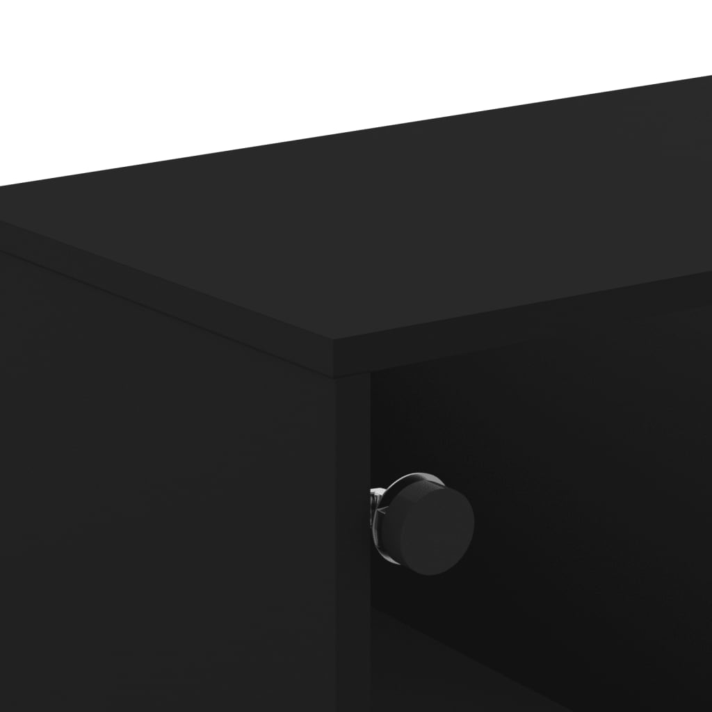 Coffee Table | Black | Engineered wood, glass, steel | Medium