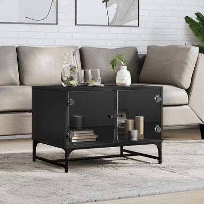 Coffee Table | Black | Engineered wood, glass, steel | Medium