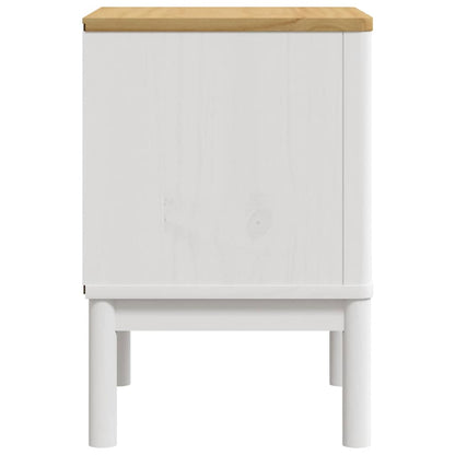 Bedside Cabinet FLORO White 45x39x57 cm Solid Wood Pine