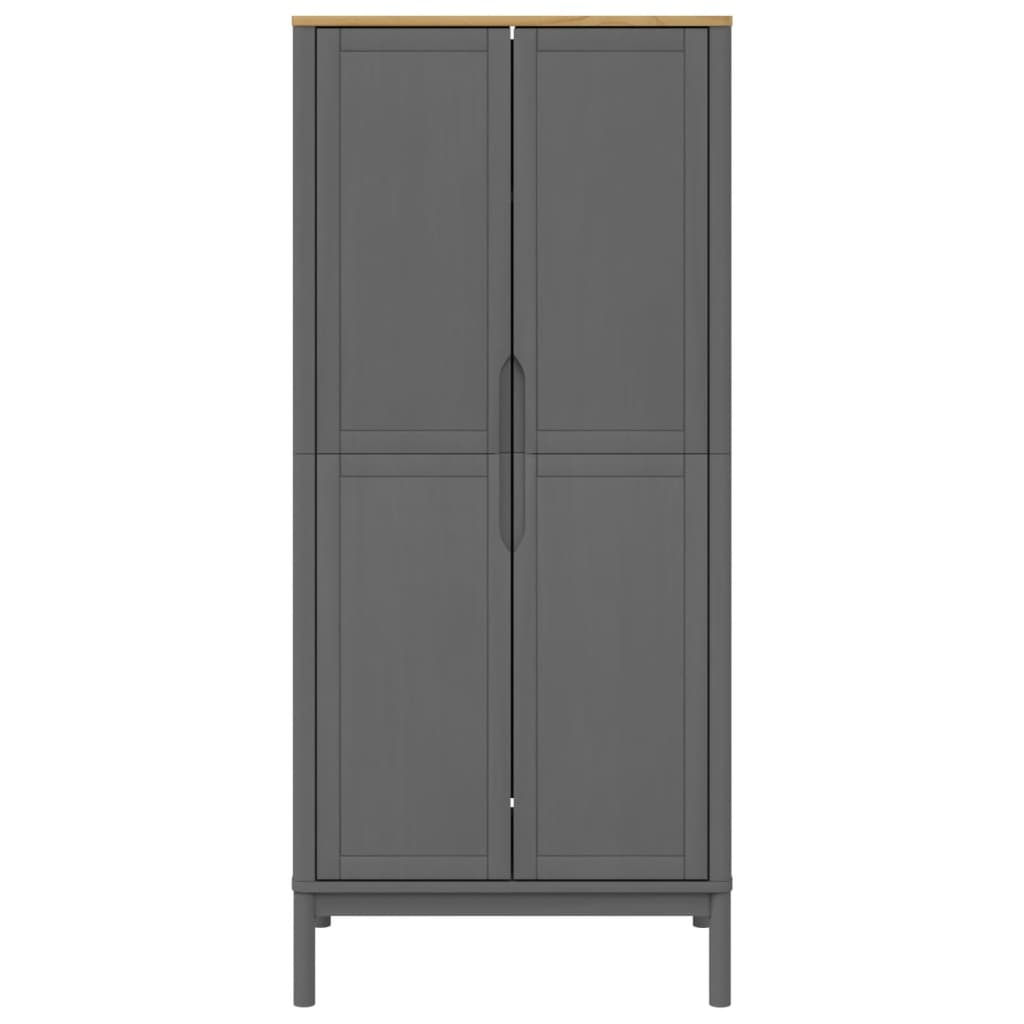 Wardrobe "FLORO" Grey 77x53x171 cm Solid Wood Pine