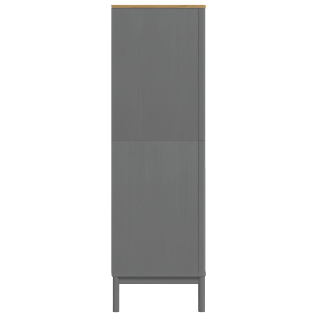 Wardrobe "FLORO" Grey 77x53x171 cm Solid Wood Pine