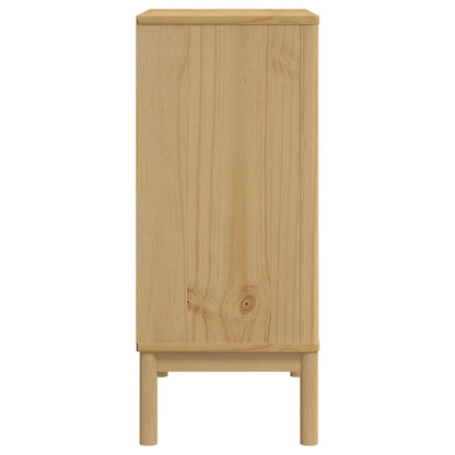 Chest of Drawers FLORO Wax Brown Solid Wood Pine