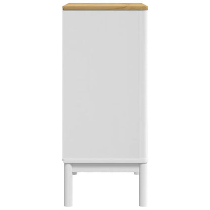 Chest of Drawers FLORO White Solid Wood Pine