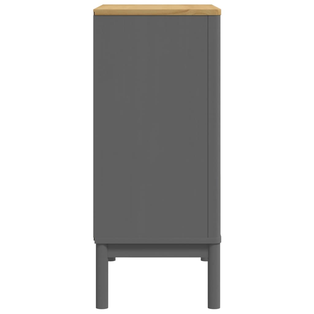 Chest of Drawers FLORO Grey cm Solid Wood Pine