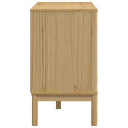Chest of Drawers FLORO Wax Brown Solid Wood Pine