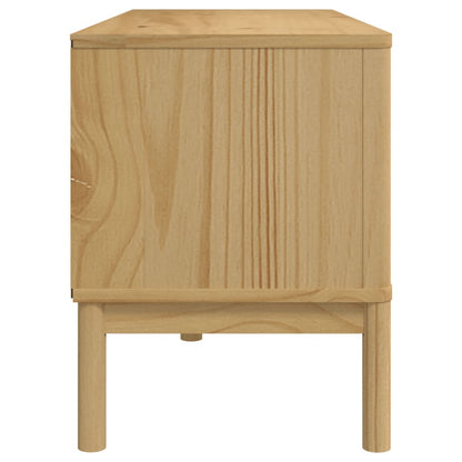 TV Cabinet FLORO Wax Brown 114x43x55 cm Solid Pine Wood