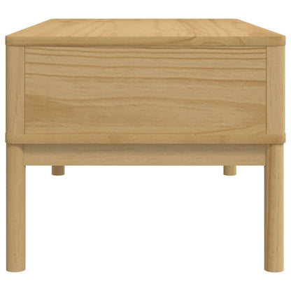 Coffee Table FLORO Wax Brown 99x55.5x45 cm Solid Pine Wood