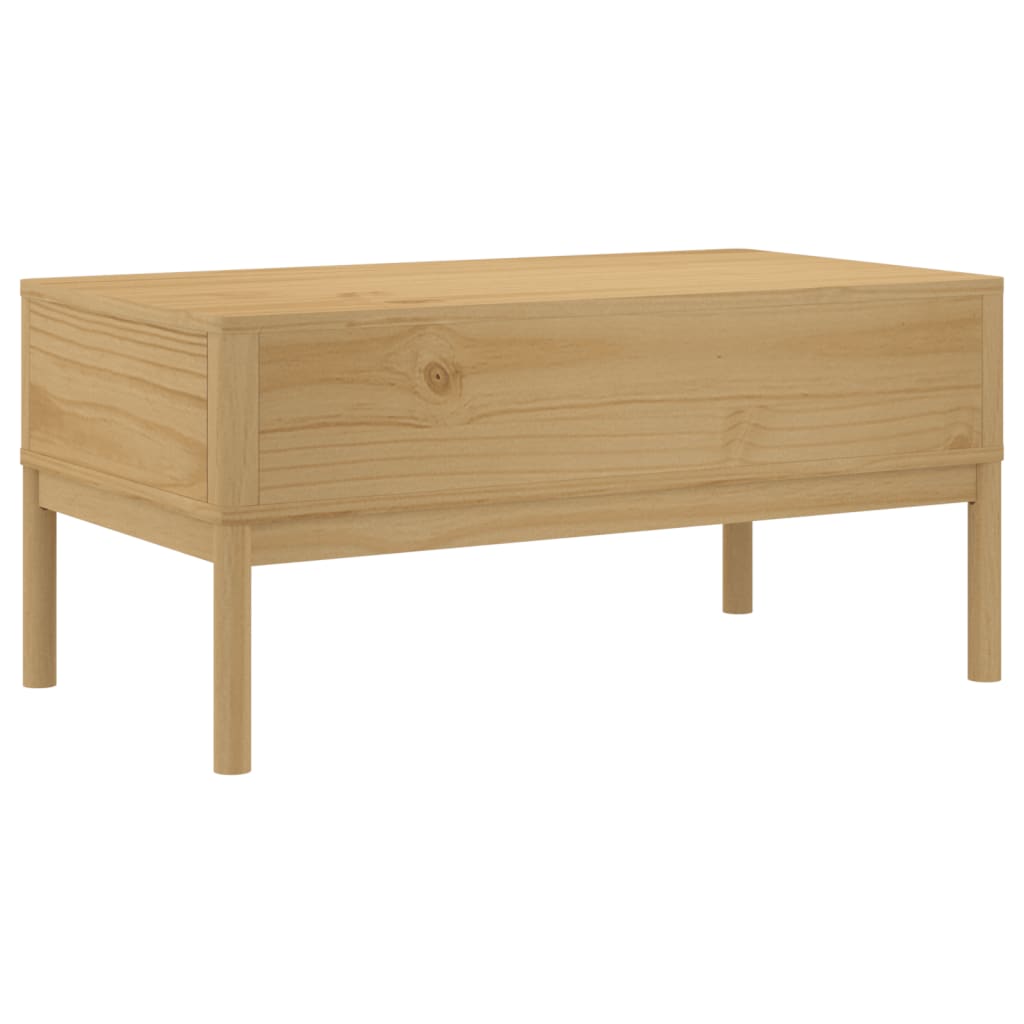 Coffee Table FLORO Wax Brown 99x55.5x45 cm Solid Pine Wood