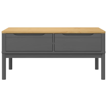 Coffee Table FLORO Grey 99x55.5x45 cm Solid Pine Wood