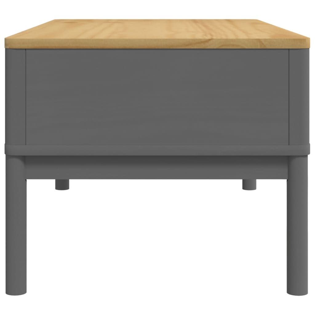 Coffee Table FLORO Grey 99x55.5x45 cm Solid Pine Wood