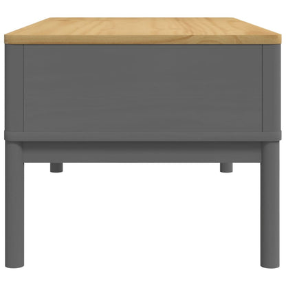 Coffee Table FLORO Grey 99x55.5x45 cm Solid Pine Wood