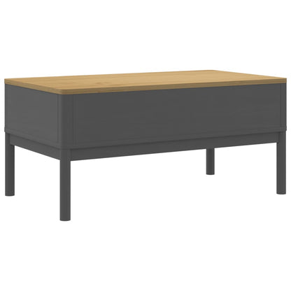 Coffee Table FLORO Grey 99x55.5x45 cm Solid Pine Wood