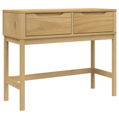 Console Table "FLORO" Wax Brown 89,5x36,5x73 cm Solid Wood Pine