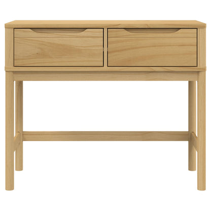 Console Table "FLORO" Wax Brown 89,5x36,5x73 cm Solid Wood Pine