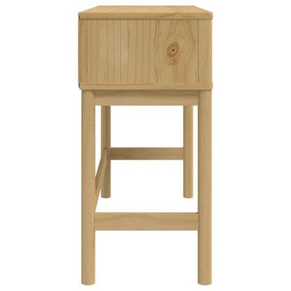 Console Table "FLORO" Wax Brown 89,5x36,5x73 cm Solid Wood Pine