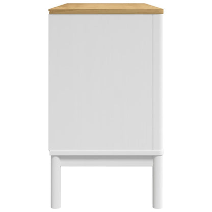 Sideboard FLORO White 114x43x74 cm Solid Wood Pine