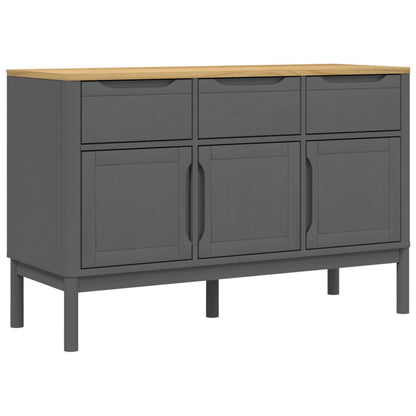 Sideboard FLORO Grey 114x43x74 cm Solid Wood Pine