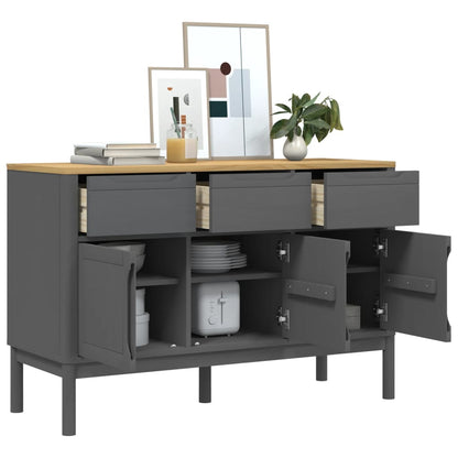 Sideboard FLORO Grey 114x43x74 cm Solid Wood Pine