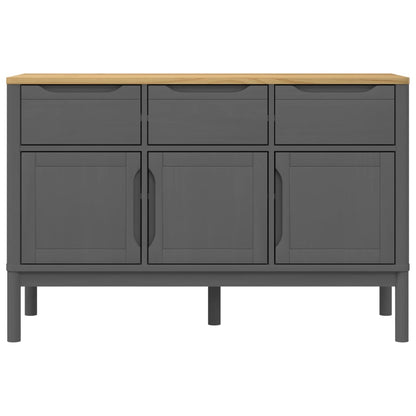 Sideboard FLORO Grey 114x43x74 cm Solid Wood Pine