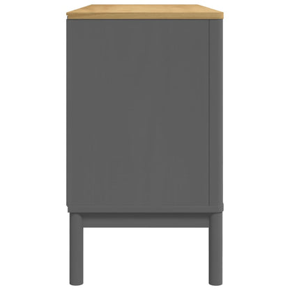 Sideboard FLORO Grey 114x43x74 cm Solid Wood Pine