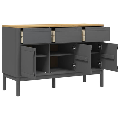 Sideboard FLORO Grey 114x43x74 cm Solid Wood Pine