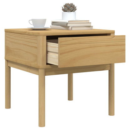 Lamp Table FLORO Wax Brown 55x55x54 cm Solid Wood Pine