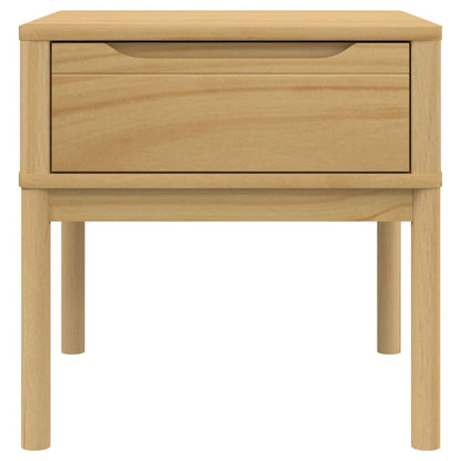 Lamp Table FLORO Wax Brown 55x55x54 cm Solid Wood Pine