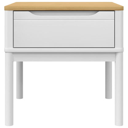 Lamp Table FLORO White 55x55x54 cm Solid Wood Pine