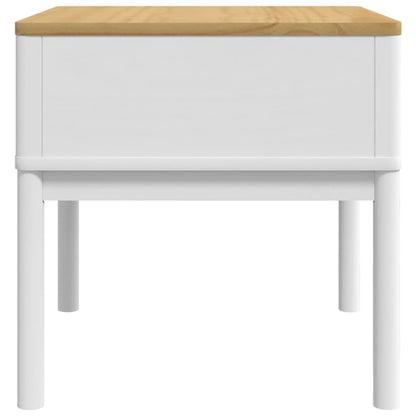 Lamp Table FLORO White 55x55x54 cm Solid Wood Pine