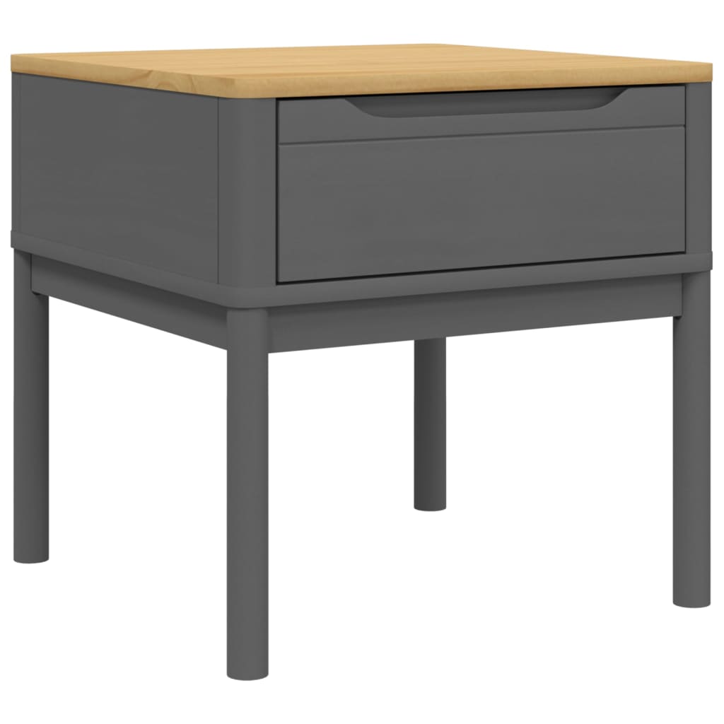 Lamp Table FLORO Grey 55x55x54 cm Solid Wood Pine