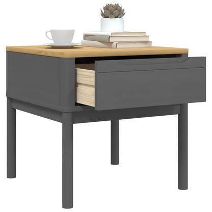 Lamp Table FLORO Grey 55x55x54 cm Solid Wood Pine