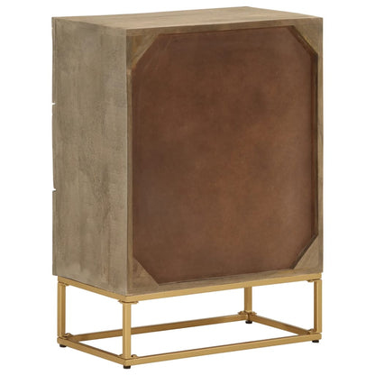 Chest of Drawers 55x30x76 cm Solid Wood Mango and Iron