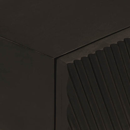 Console Table Black 90x30x76 cm Solid Wood Mango and Iron