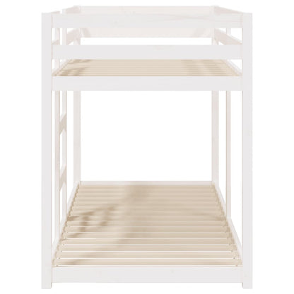 Bunk Bed without Mattress White 90x200 cm Solid Wood Pine