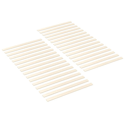 Bed Slat 32 pcs Natural 90 x 6 x 1.3 cm Solid Pine Wood