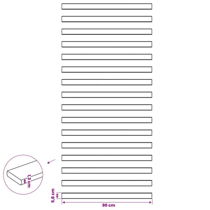 Bed Slat 32 pcs Natural 90 x 6 x 1.3 cm Solid Pine Wood