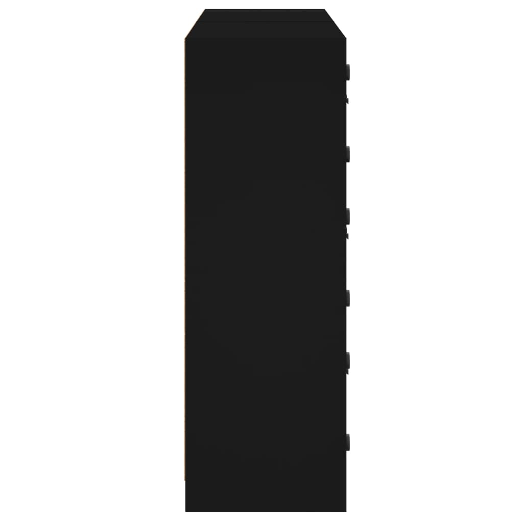 Bookcase | Black | Engineered wood, glass | Large | Bookcase