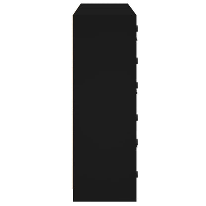 Bookcase | Black | Engineered wood, glass | Large | Bookcase