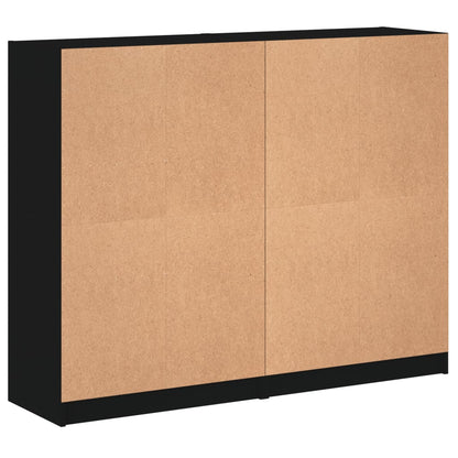 Bookcase | Black | Engineered wood, glass | Large | Bookcase