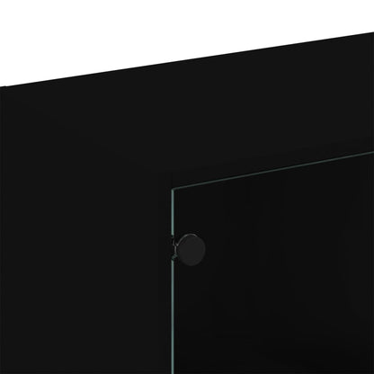 Bookcase | Black | Engineered wood, glass | Large | Bookcase