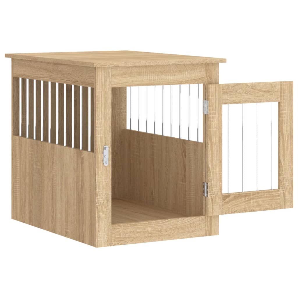 Dog Crate Furniture Sonoma Oak 55x75x65 cm Engineered Wood