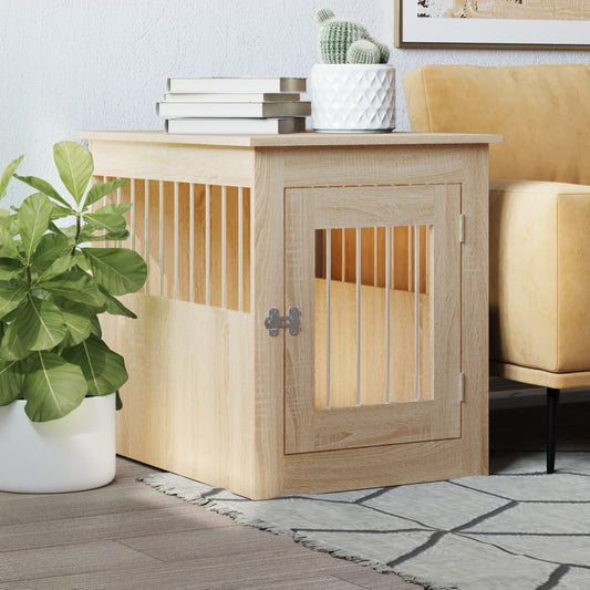 Dog Crate Furniture Sonoma Oak 55x75x65 cm Engineered Wood