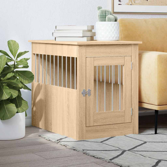 Dog Crate Furniture Sonoma Oak 55x80x68 cm Engineered Wood