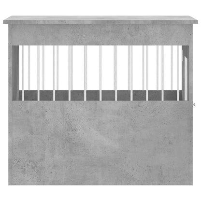 Dog Crate Furniture Concrete Grey 55x80x68 cm Engineered Wood