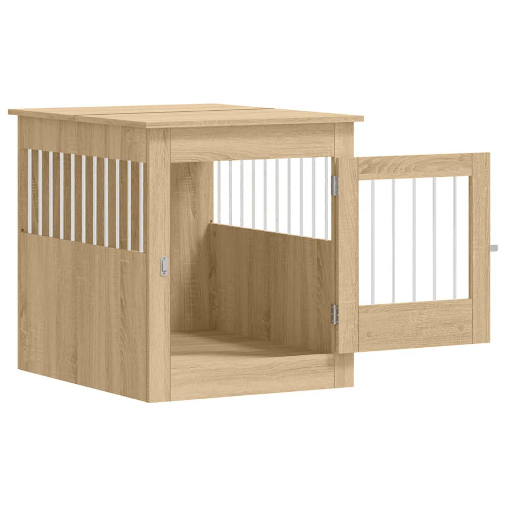 Dog Crate Furniture Sonoma Oak 64.5x80x71 cm Engineered Wood