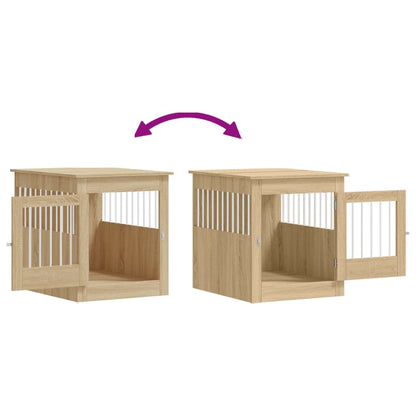 Dog Crate Furniture Sonoma Oak 64.5x80x71 cm Engineered Wood